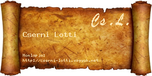 Cserni Lotti névjegykártya